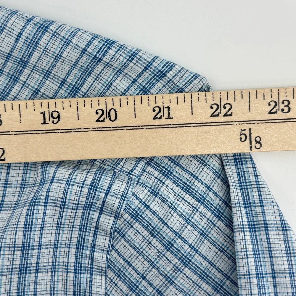 Southern‎ Tide Coastal Passage Mens XXL Blue Plaid Button Down Shirt Long Sleeve
